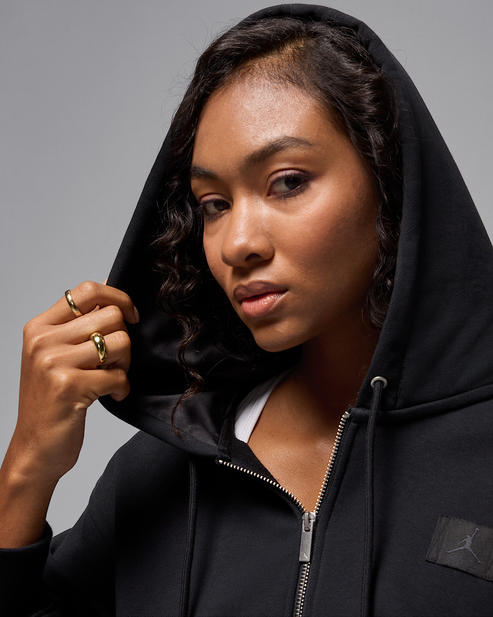 Jordan Flight Fleece Women's Cropped Satin-Lined Hoodie - 3