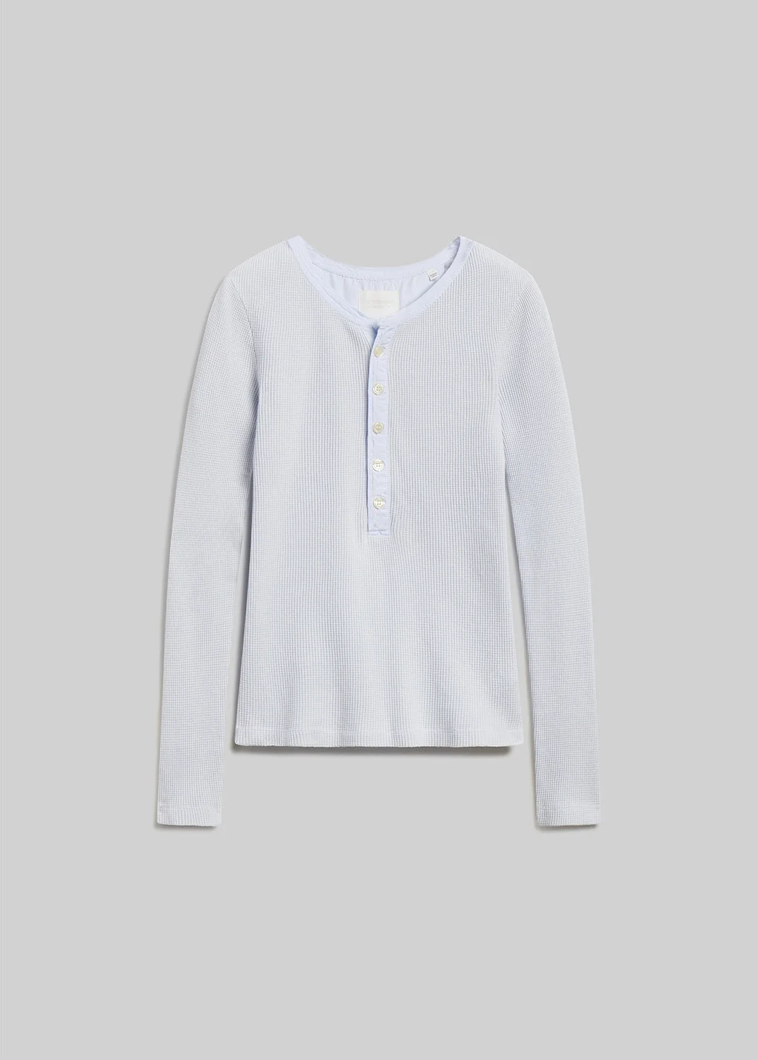 Drea Waffle Henley In Pindary - 1