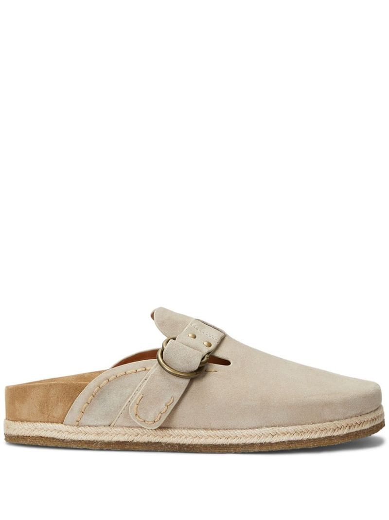 Turbach shearlnig-lined suede clogs 1