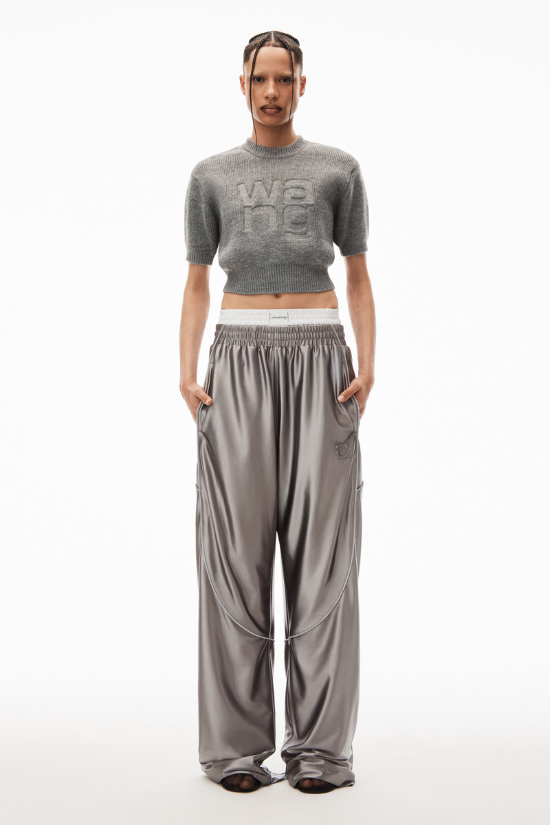 Alexander Wang short sleeve pullover in compact deboss outlook
