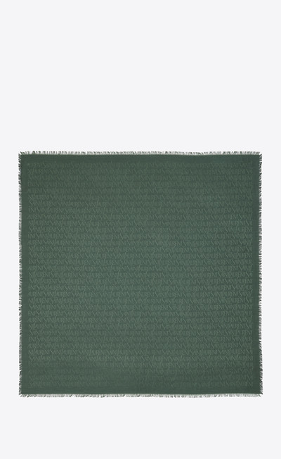 SAINT LAURENT saint laurent large square scarf in silk and wool jacquard outlook