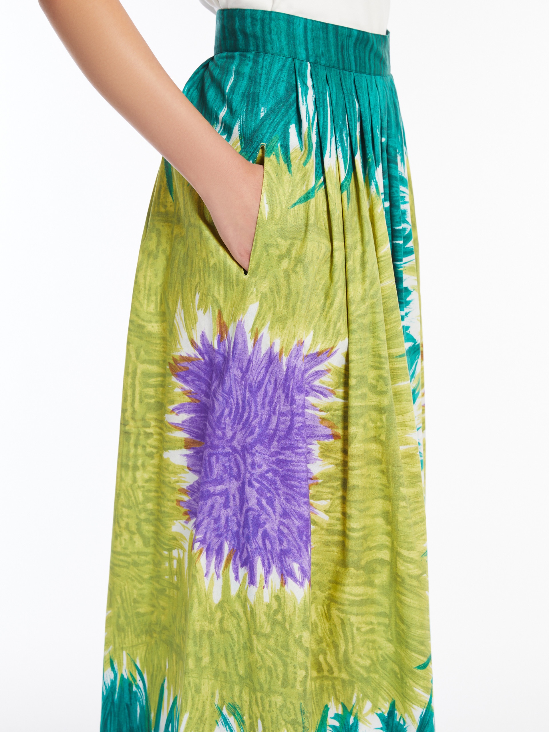 CIRCEO Printed poplin skirt - 5