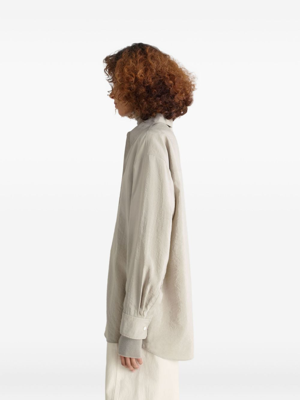 tied-neck buttoned shirt - 4