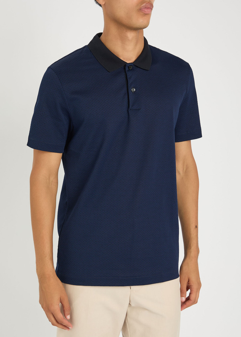 BOSS Boss Textured Woven Polo Shirt outlook