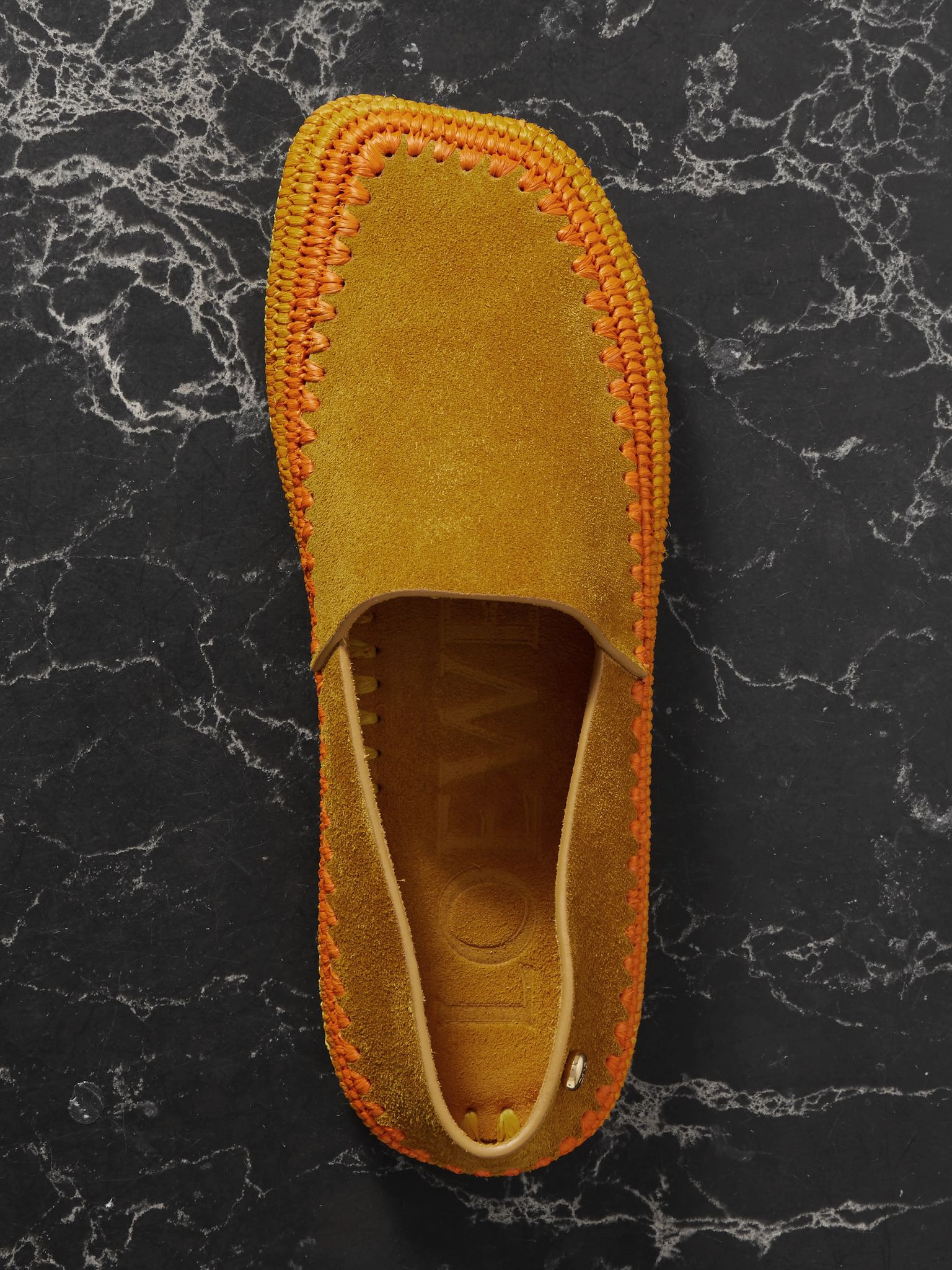 + Paula's Ibiza Rio raffia-trimmed suede espadrilles Orange - 5