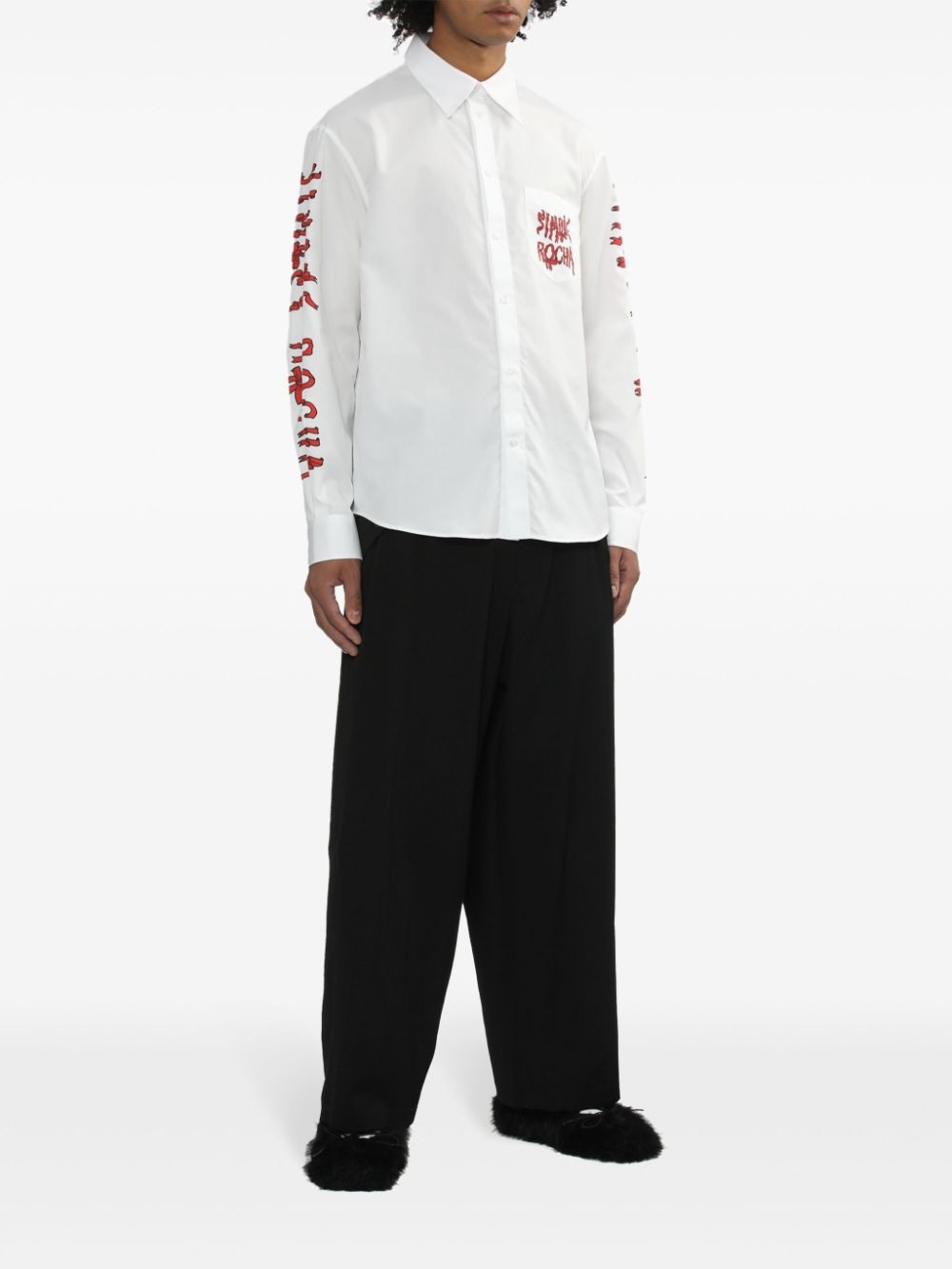 logo-print shirt - 2