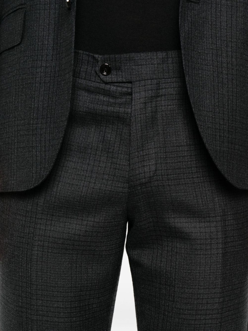 checked-pattern wool suit 5