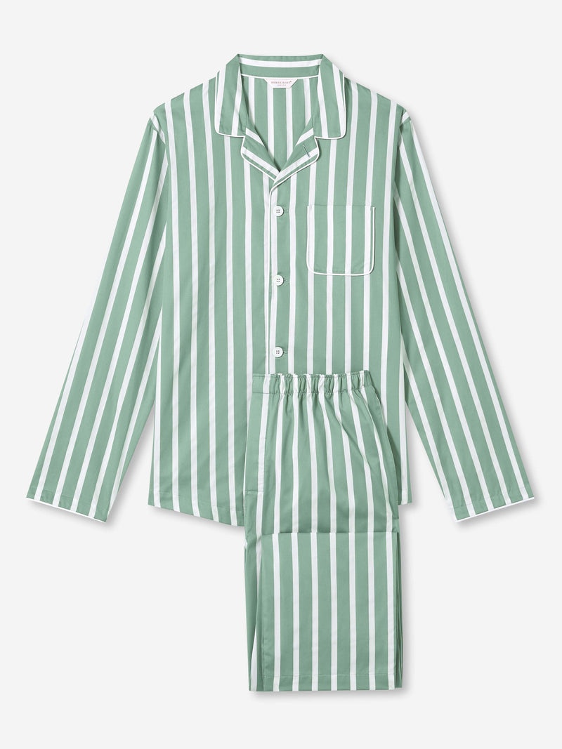 Men's Modern Fit Pyjamas Royal 219 Cotton Green - 1