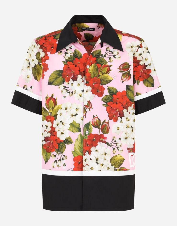 Poplin Hawaiian shirt with Flower print - 3