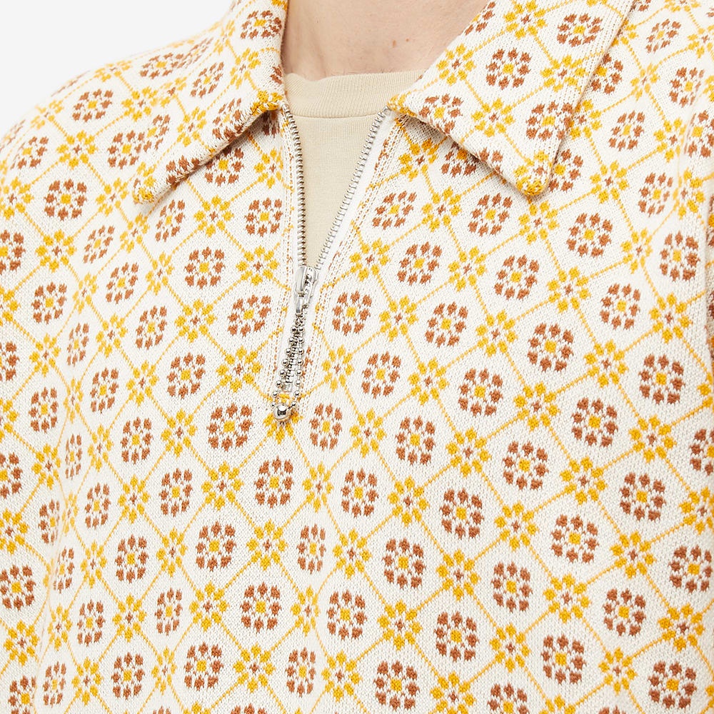 BODE Floral Jacquard Quarter Zip Pullover - 5