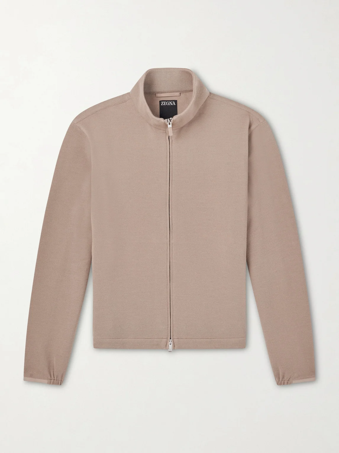 Honeycomb-Knit Cotton, Wool and Silk-Blend Zip-Up Sweater - 1