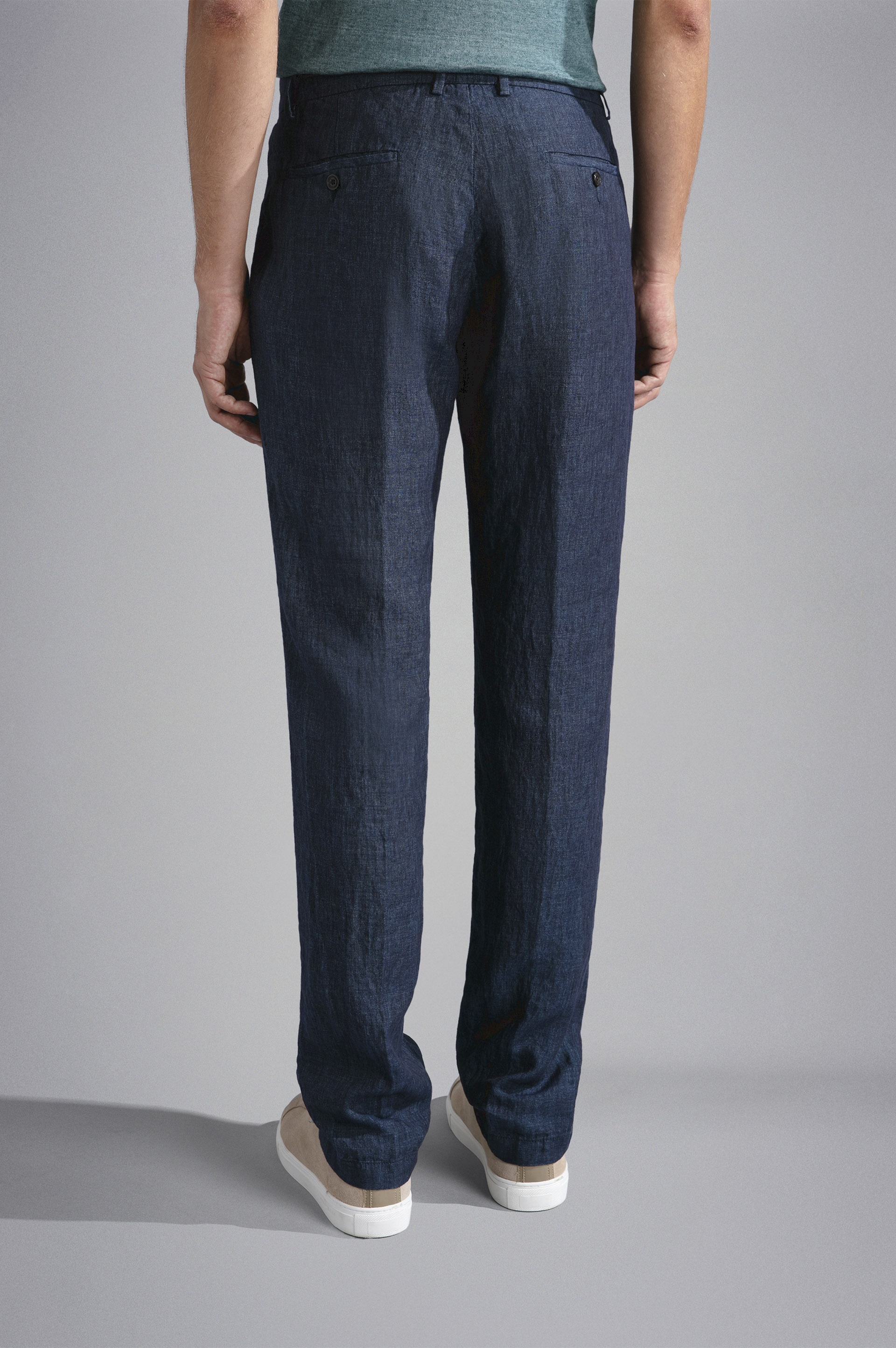 LINEN CHINO TROUSERS - 3