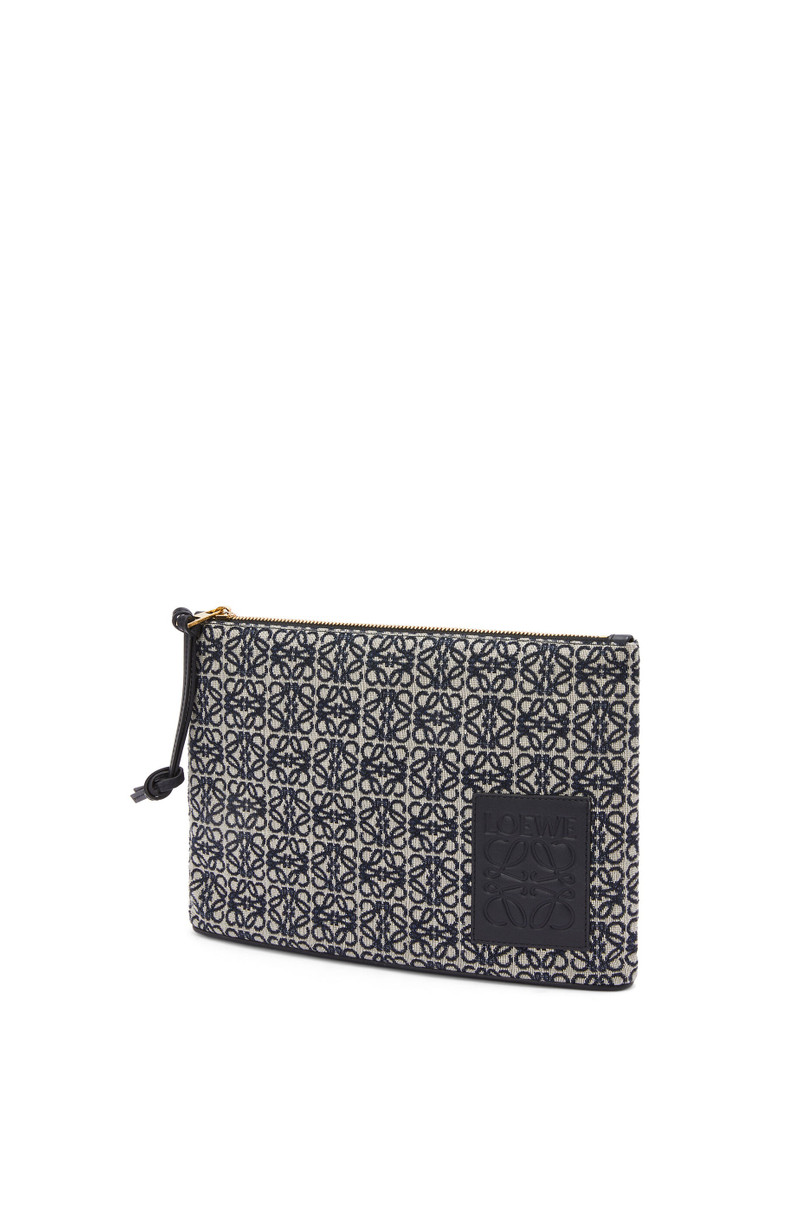 Loewe Oblong pouch in Anagram jacquard and calfskin outlook