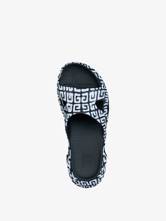 MARSHMALLOW SANDALS IN RUBBER WITH TAG EFFECT 4G PRINT - 6