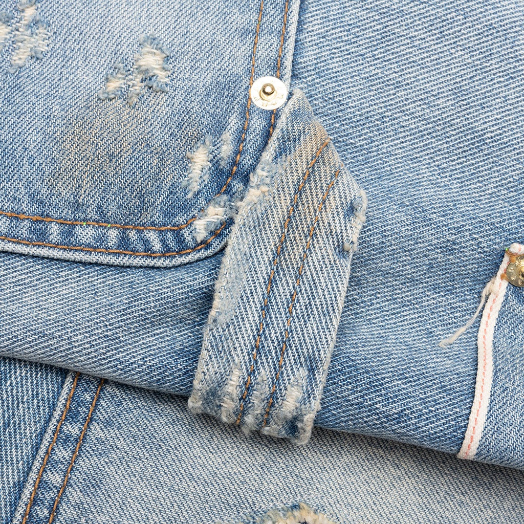 MASON DOUBLE-KNEE SELVAGE DENIM TROUSER - INDIGO - 5