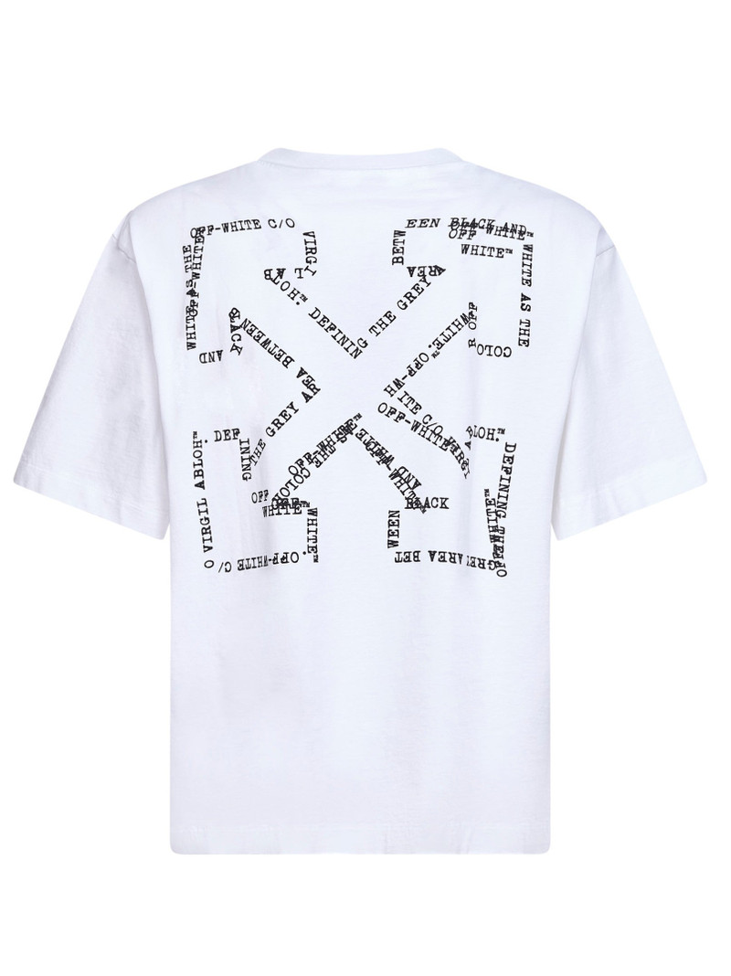 Off-White White cotton jersey Type Arrow Skate T-shirt outlook