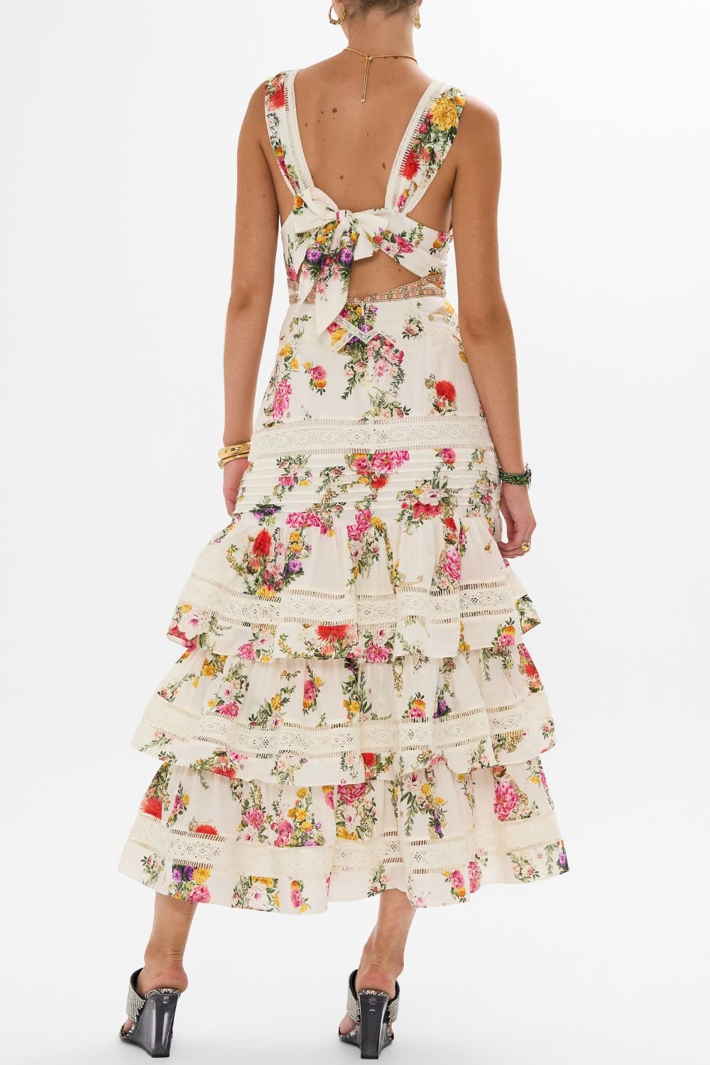 TIERED RUFFLE HEM DRESS - 3