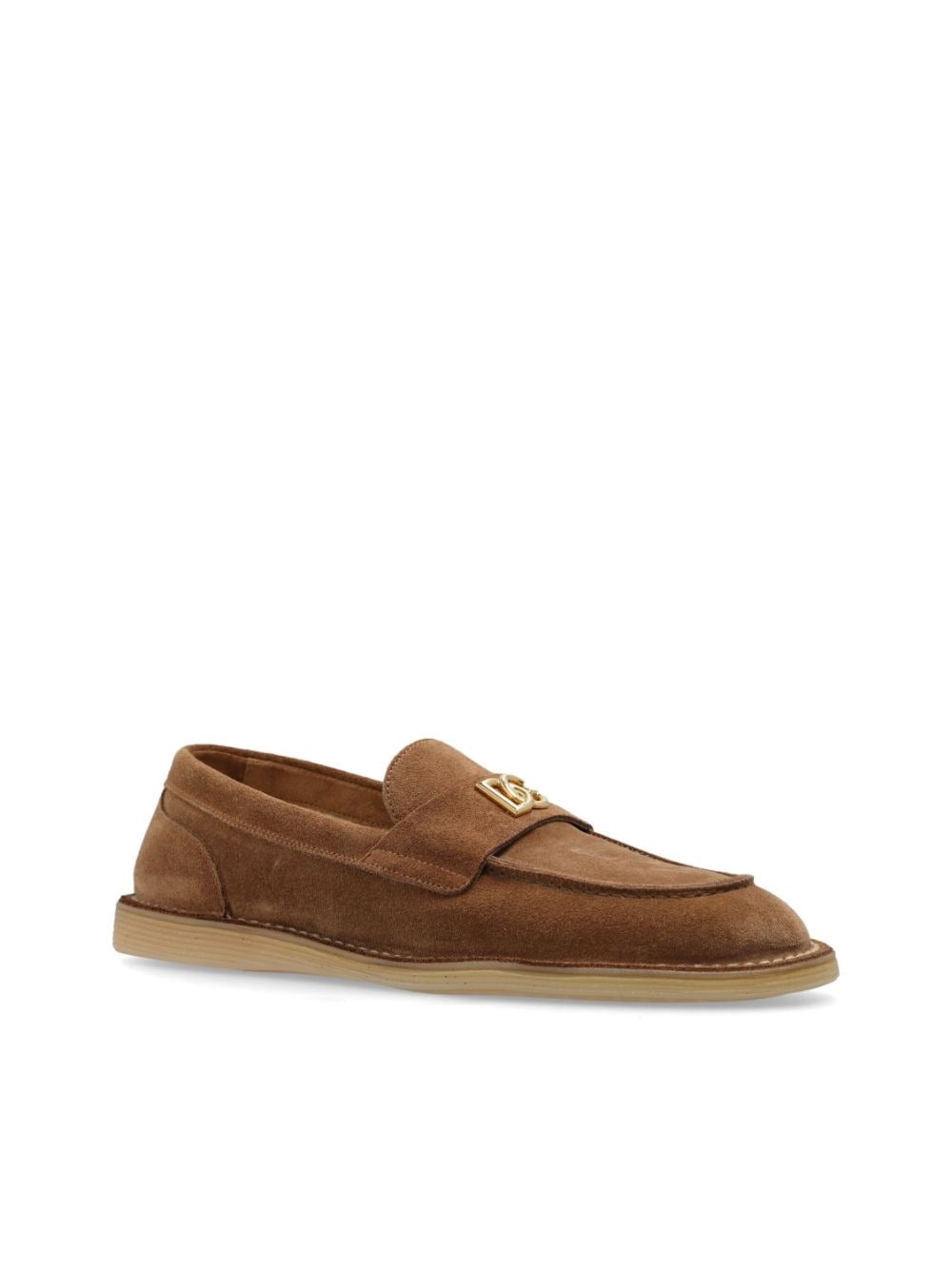 logo-lettering loafers - 4