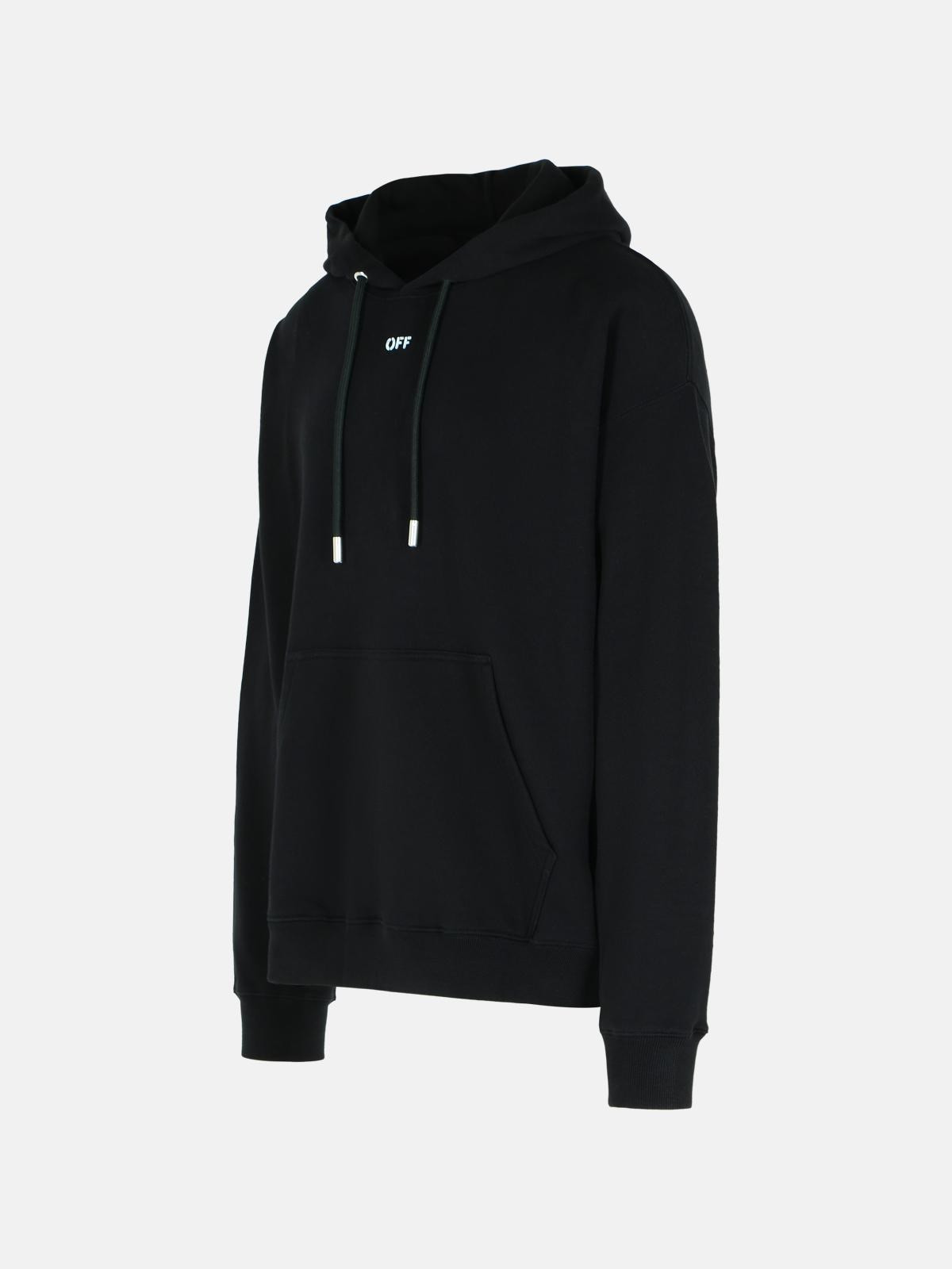 'BRUSH ARROW' BLACK COTTON SWEATSHIRT - 2