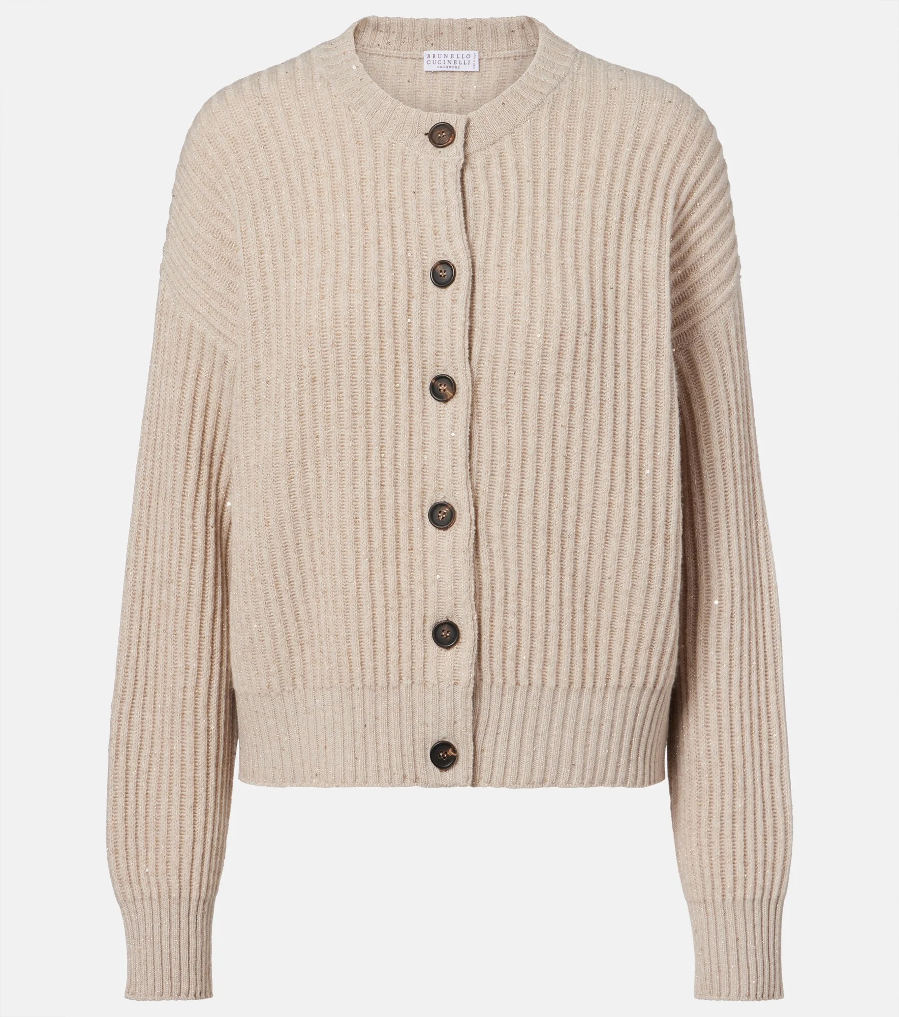 Ribbed-knit cashmere and wool-blend cardigan - 1