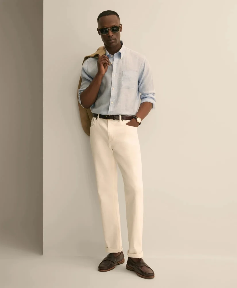 Straight Fit Denim Jeans - 1