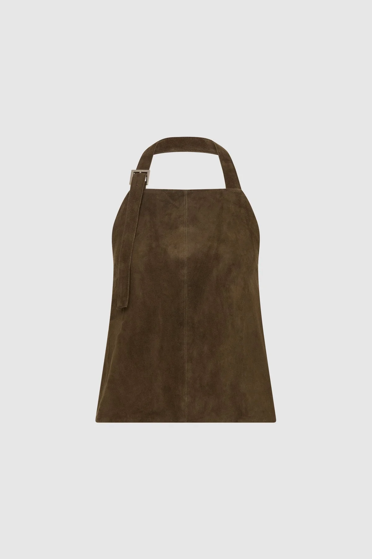Suede Apron Top - Khaki - 1