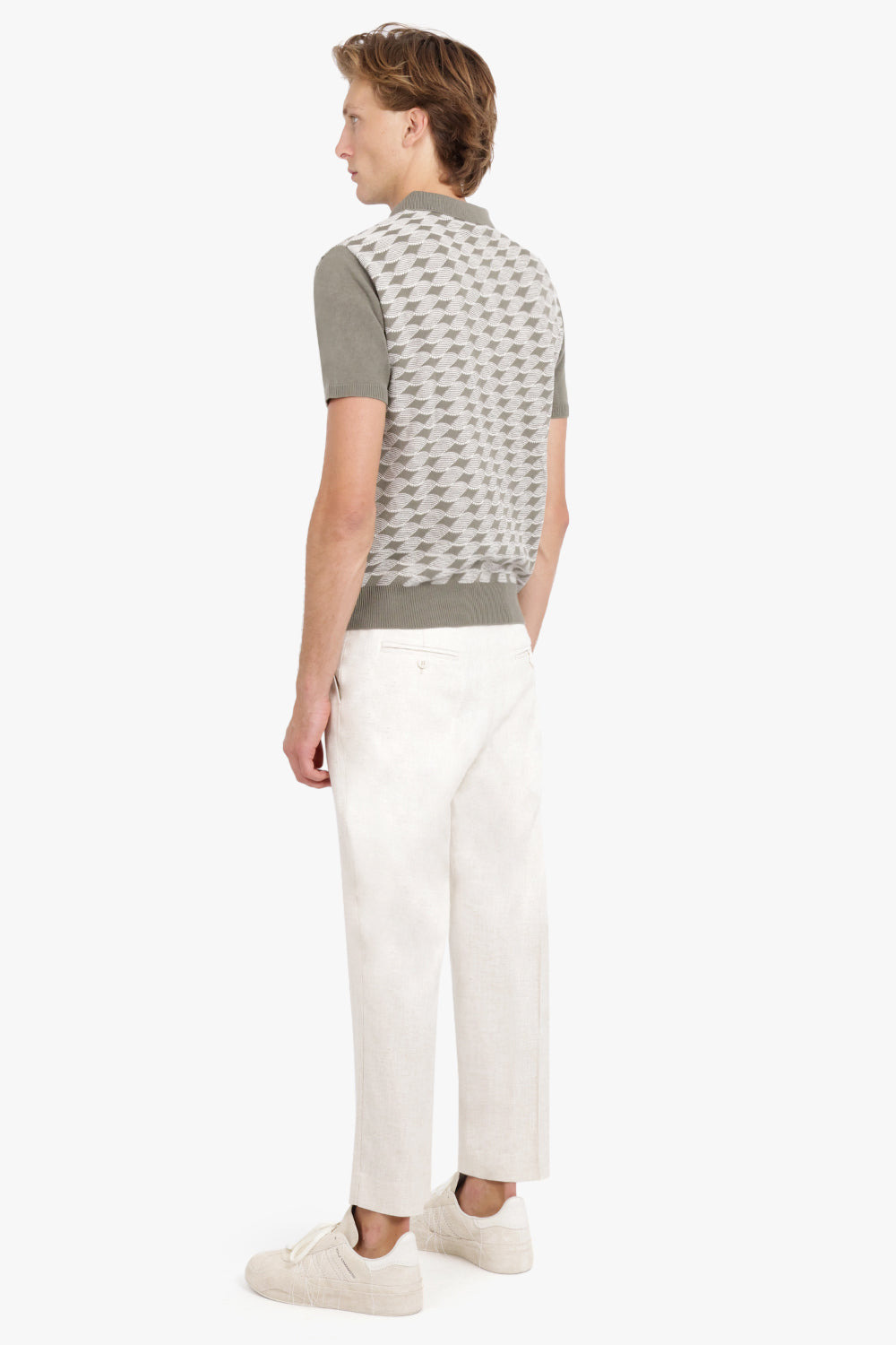 KNOTTED KNIT POLO | GRAY - 4