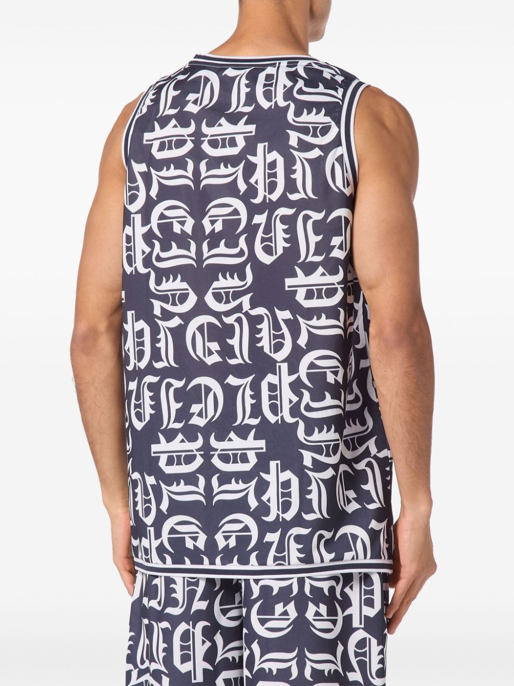 all-over logo-print tank top - 4