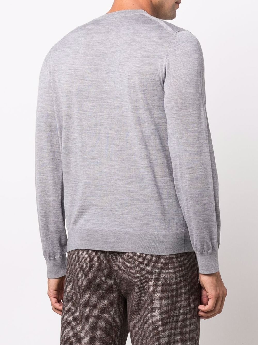 ribbed-knit crew neck sweater - 4