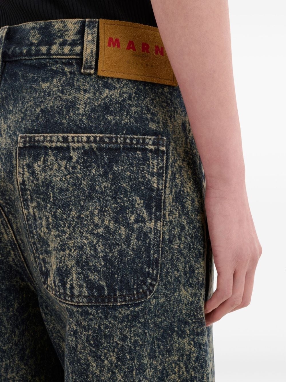 distressed-effect wide-leg jeans - 5