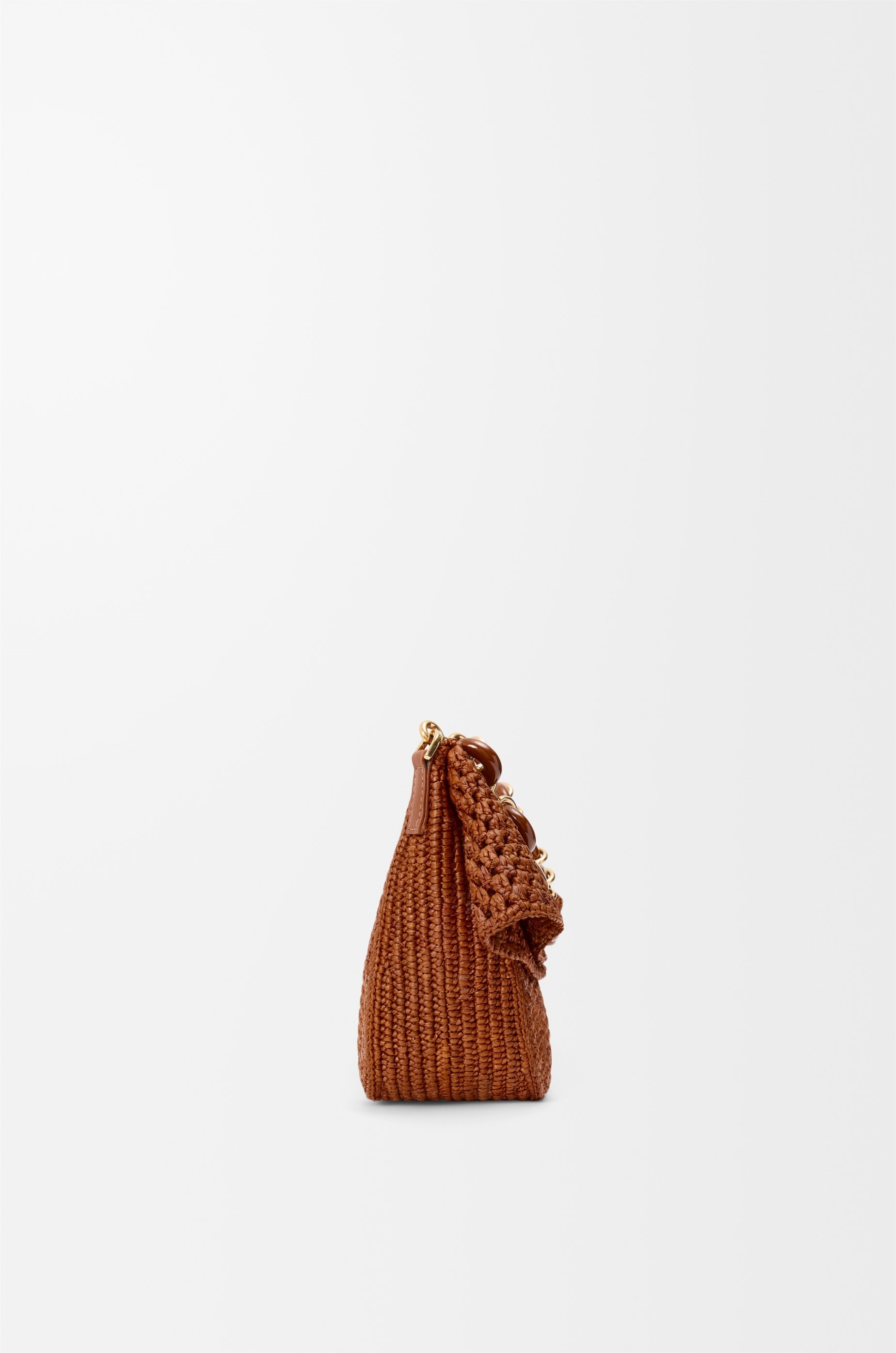 Medium Ola bag in raffia and calfskin - 6
