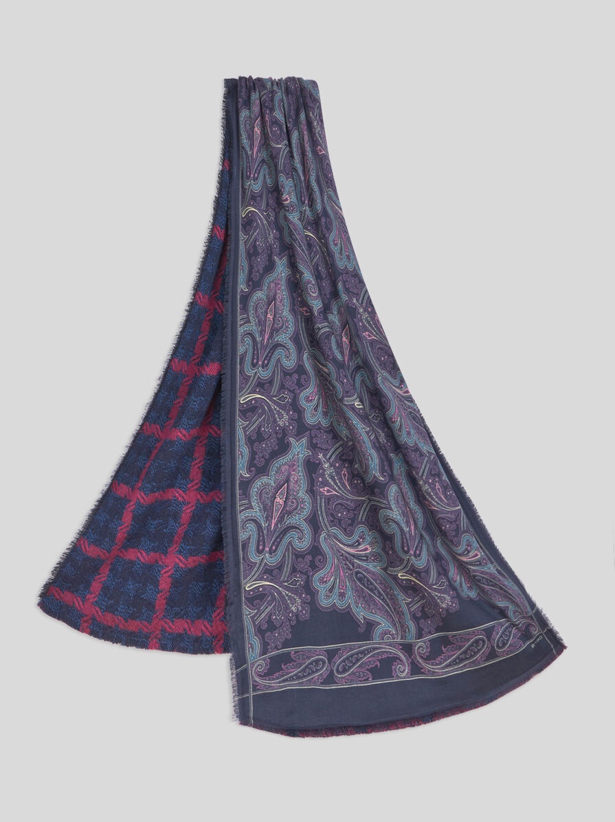 PRINTED DOUBLE JACQUARD SCARF - 1