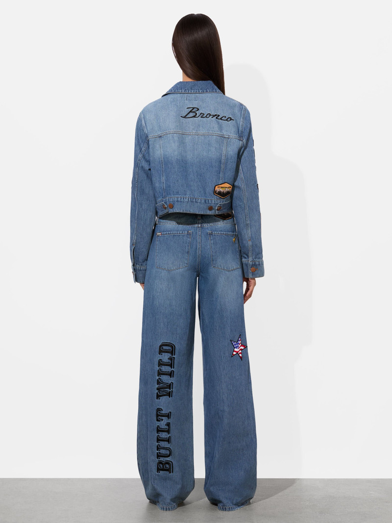 Alice + Olivia A+O X BRONCO JEFF DENIM JACKET outlook