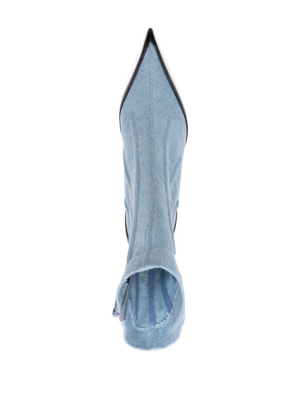 95mm denim boots - 4