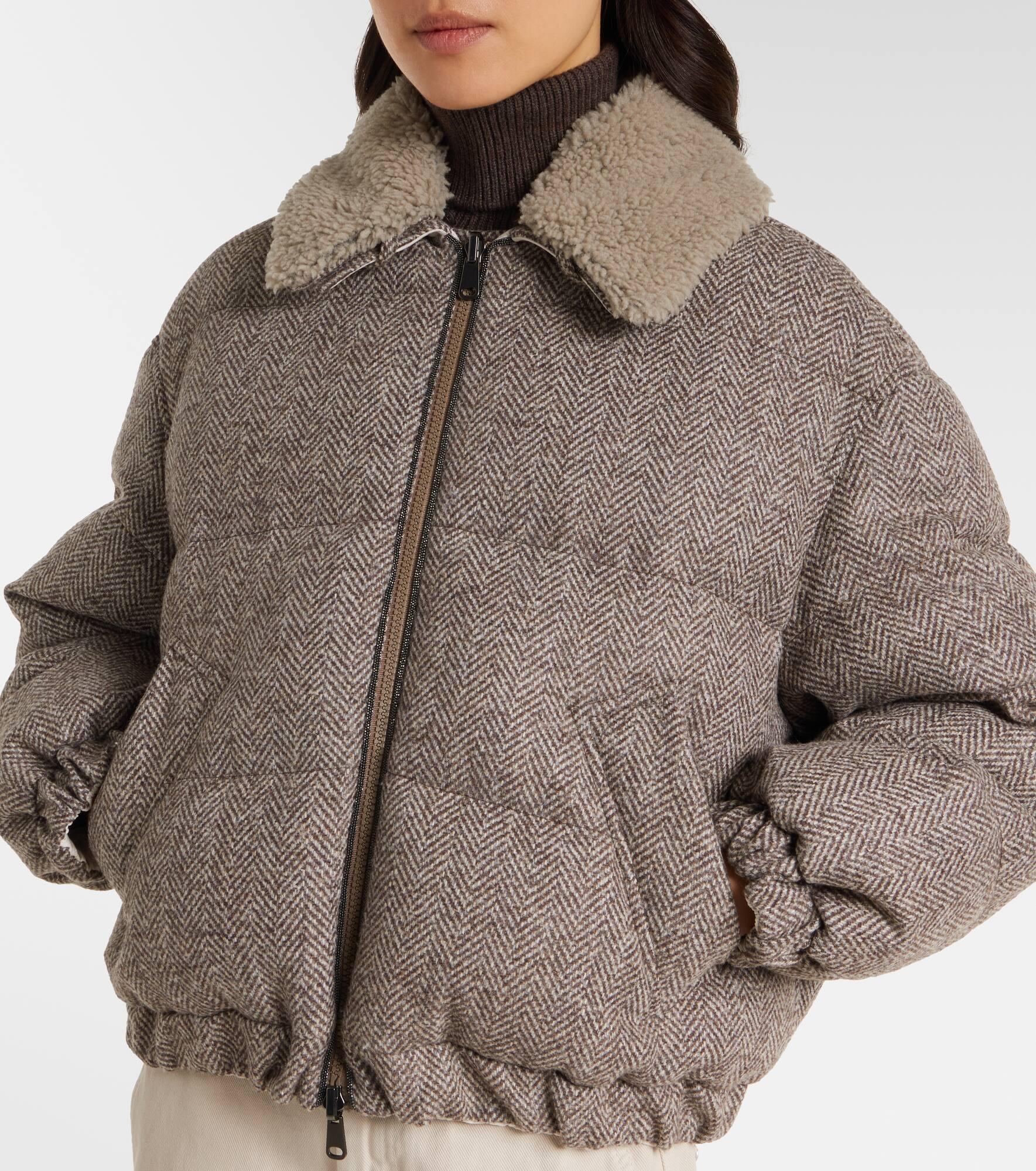 Wool-blend down jacket - 7