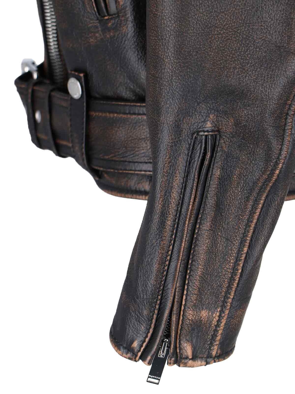 LEATHER ZIP JACKET - 3
