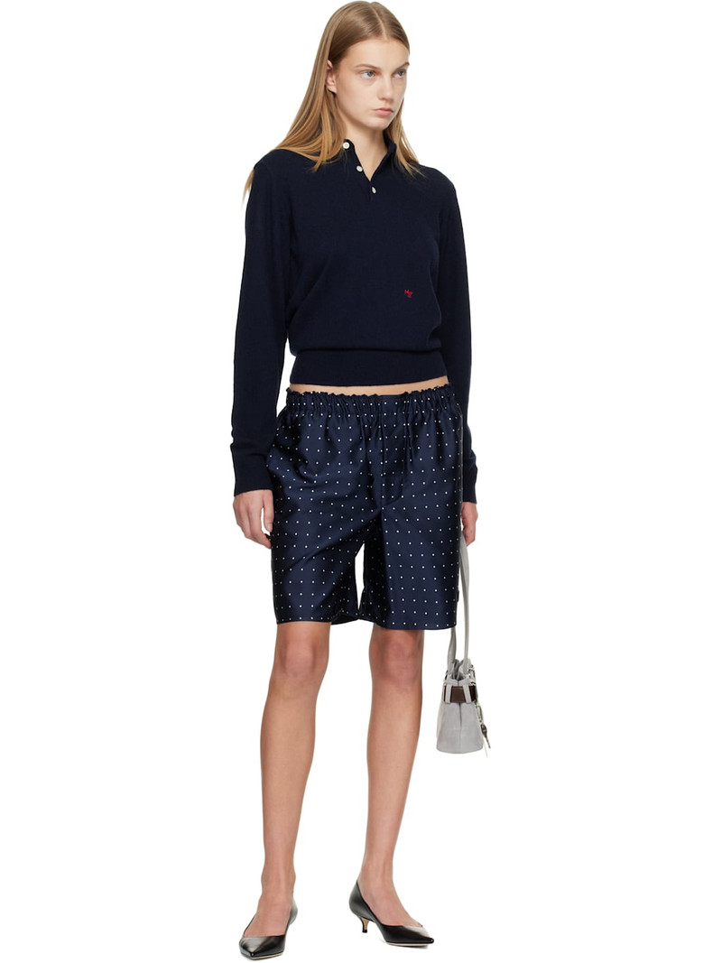 HommeGirls® Navy Knit Polo outlook