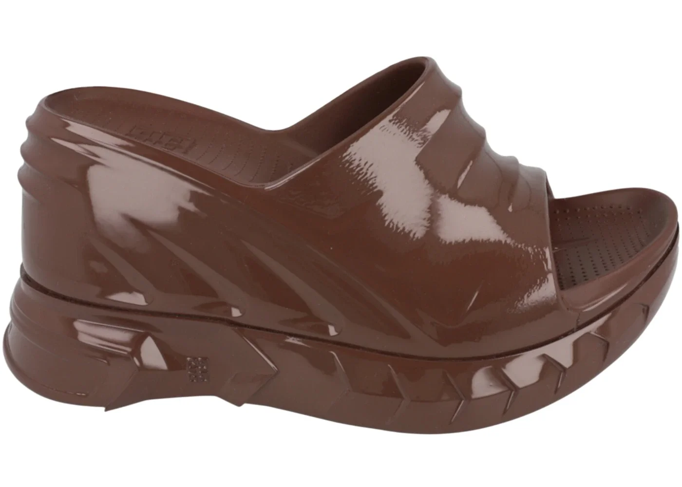 Givenchy Marshmallow Wedge Slides Chocolate (Women's) - 1