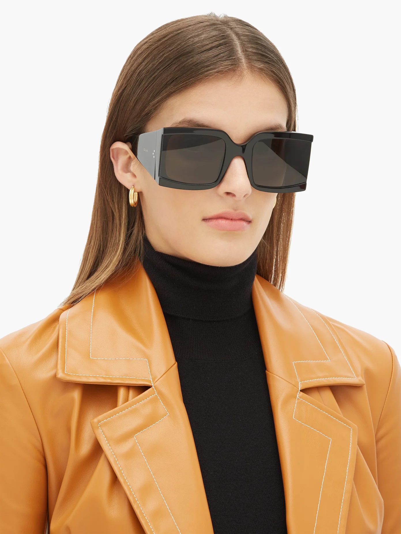 Oversized square acetate sunglasses - 2