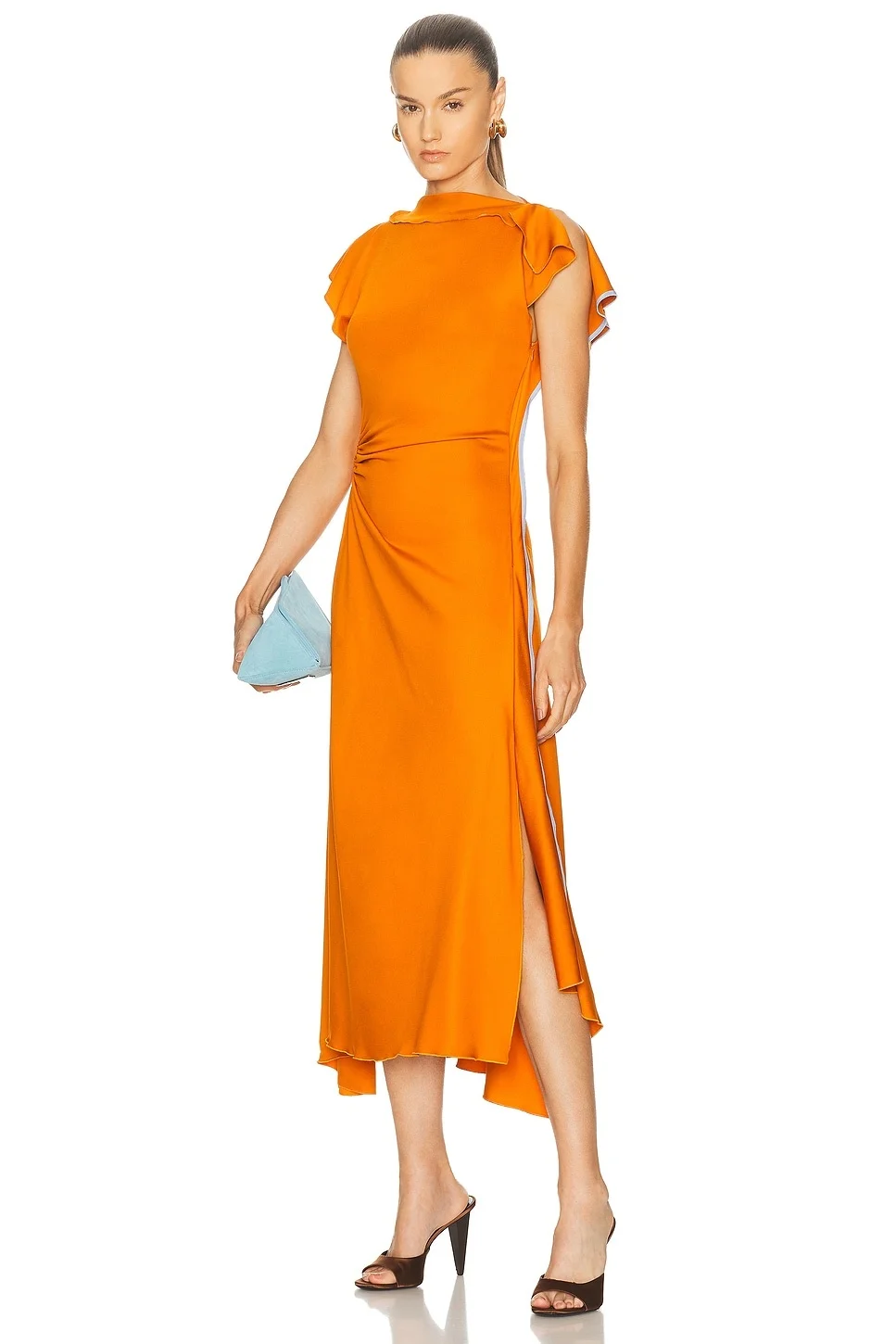 Drape Sleeve Midi Dress - 1