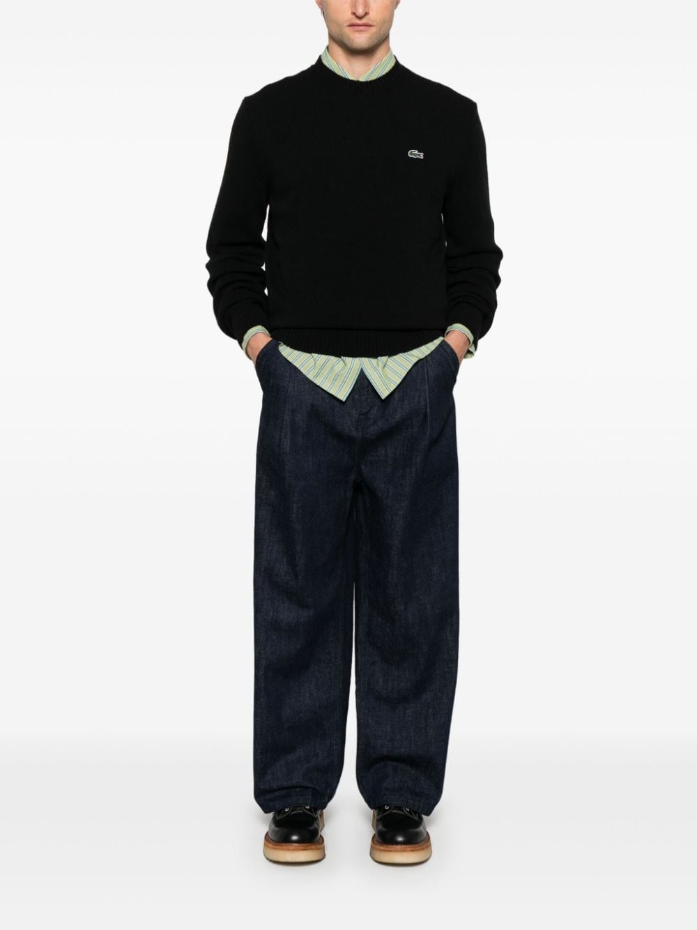 carded-wool crew-neck sweater - 2
