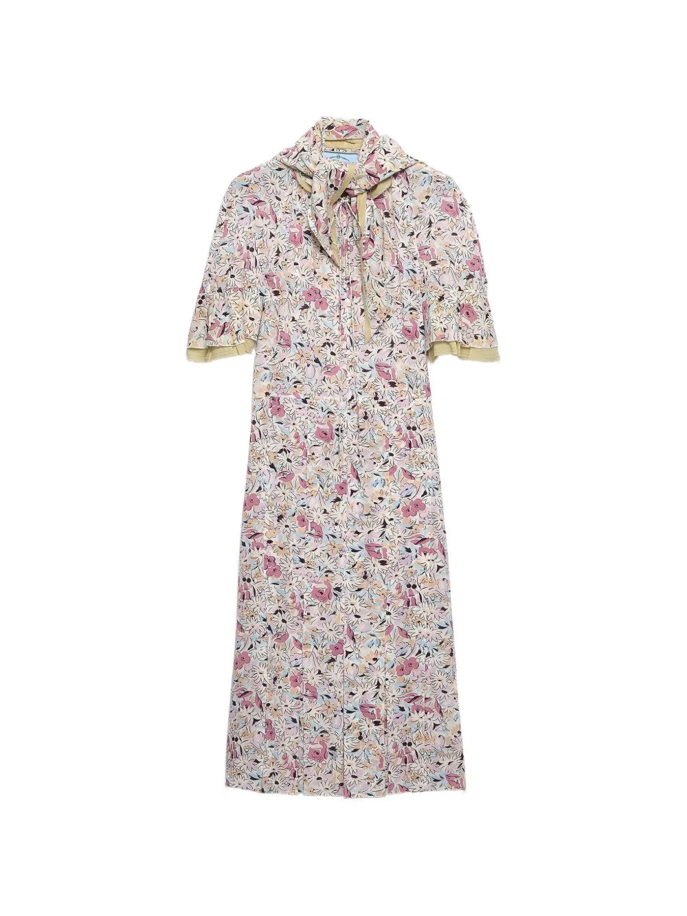 floral-print georgette dress - 1