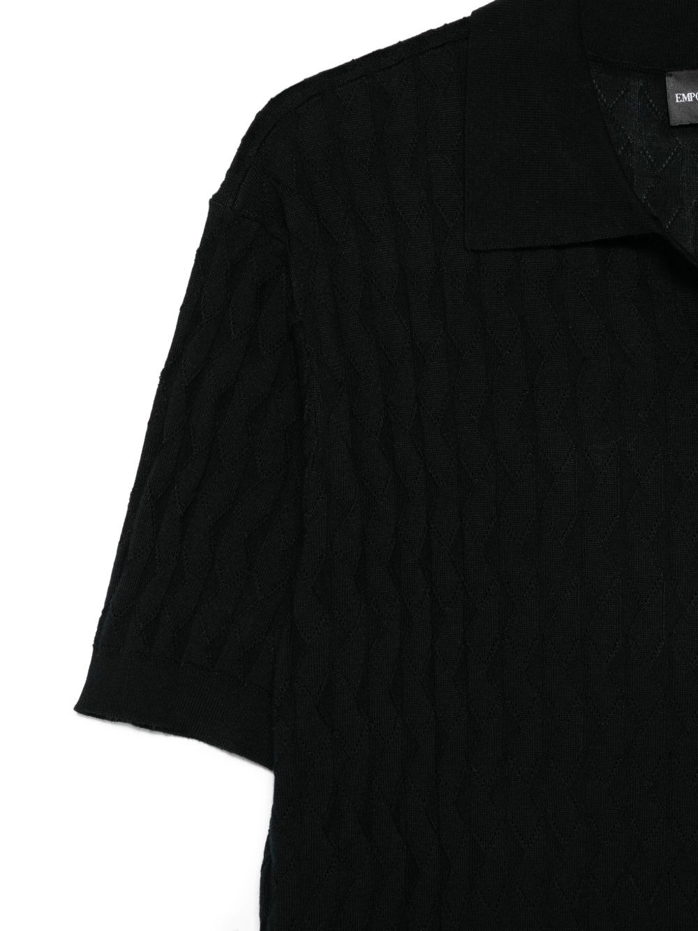 textured polo shirt - 3