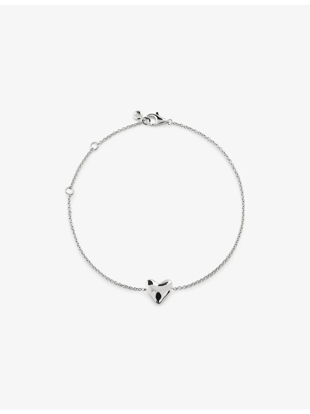 Heart-Charm Sterling-Silver Bracelet - 1