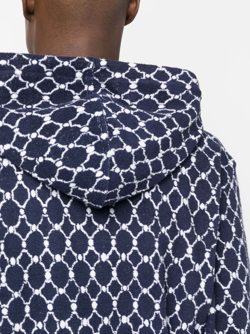 Blaine geometric-pattern terry-cloth hoodie 5