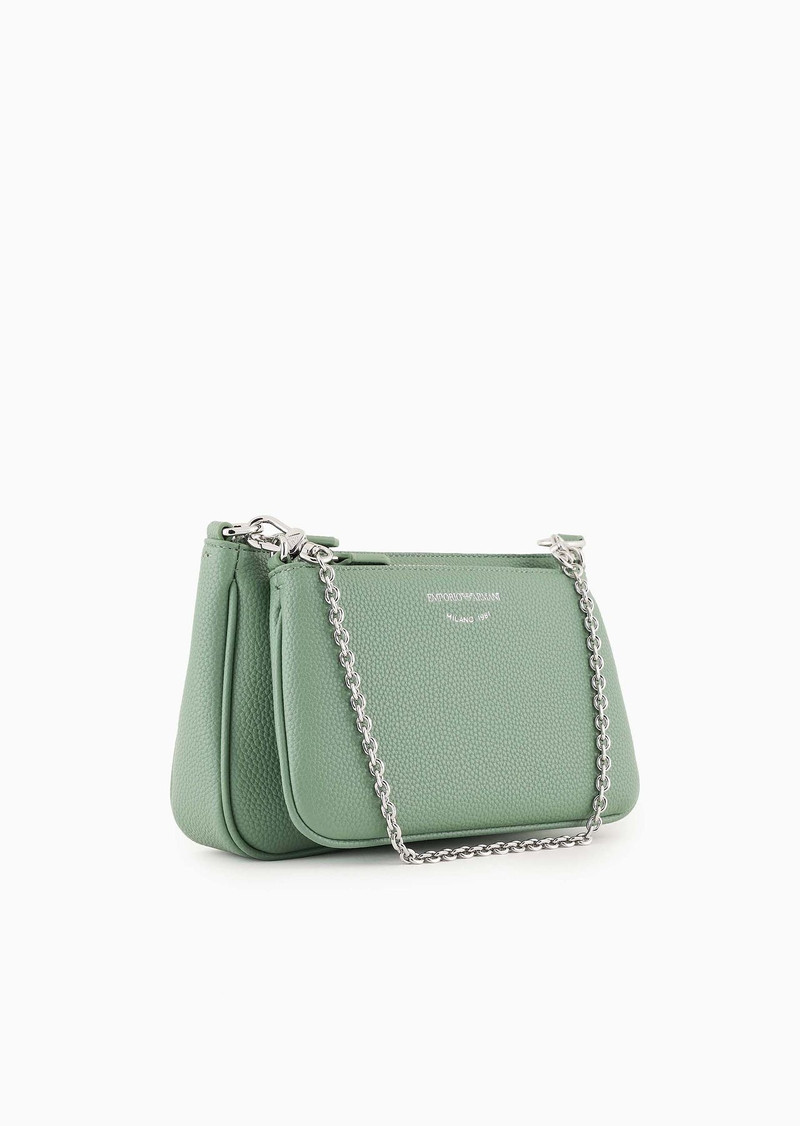 EMPORIO ARMANI Deer-print double mini bag with shoulder strap outlook