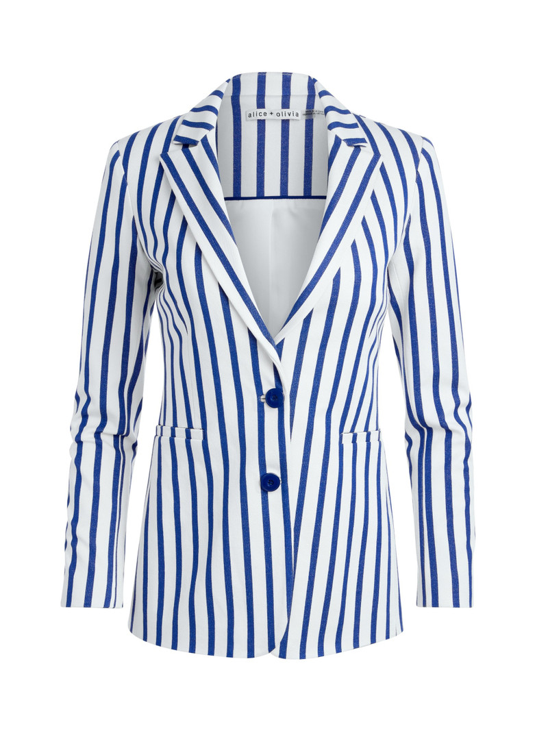 BREANN LONG FITTED TWO BUTTON BLAZER 1