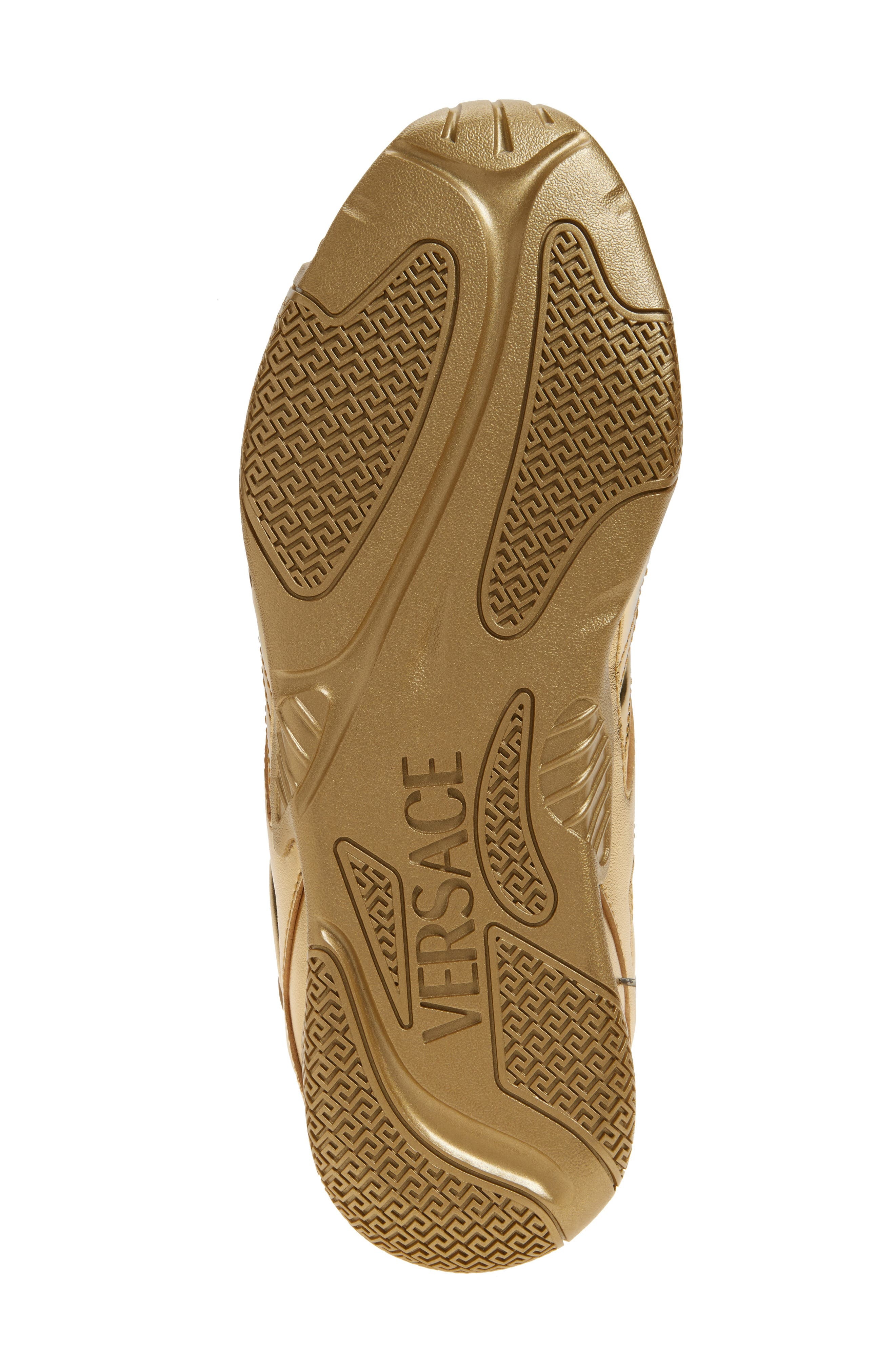 Versace Galaxia Metallic Leather Sneaker in Gold at Nordstrom - 6
