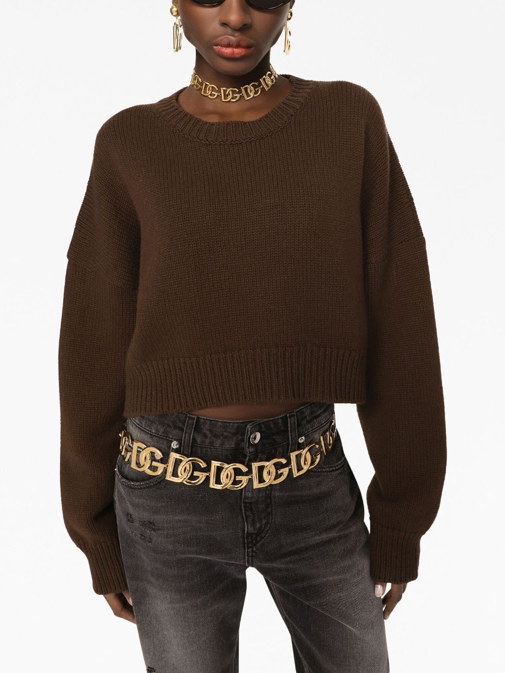 round-neck drop-shoulder jumper - 3