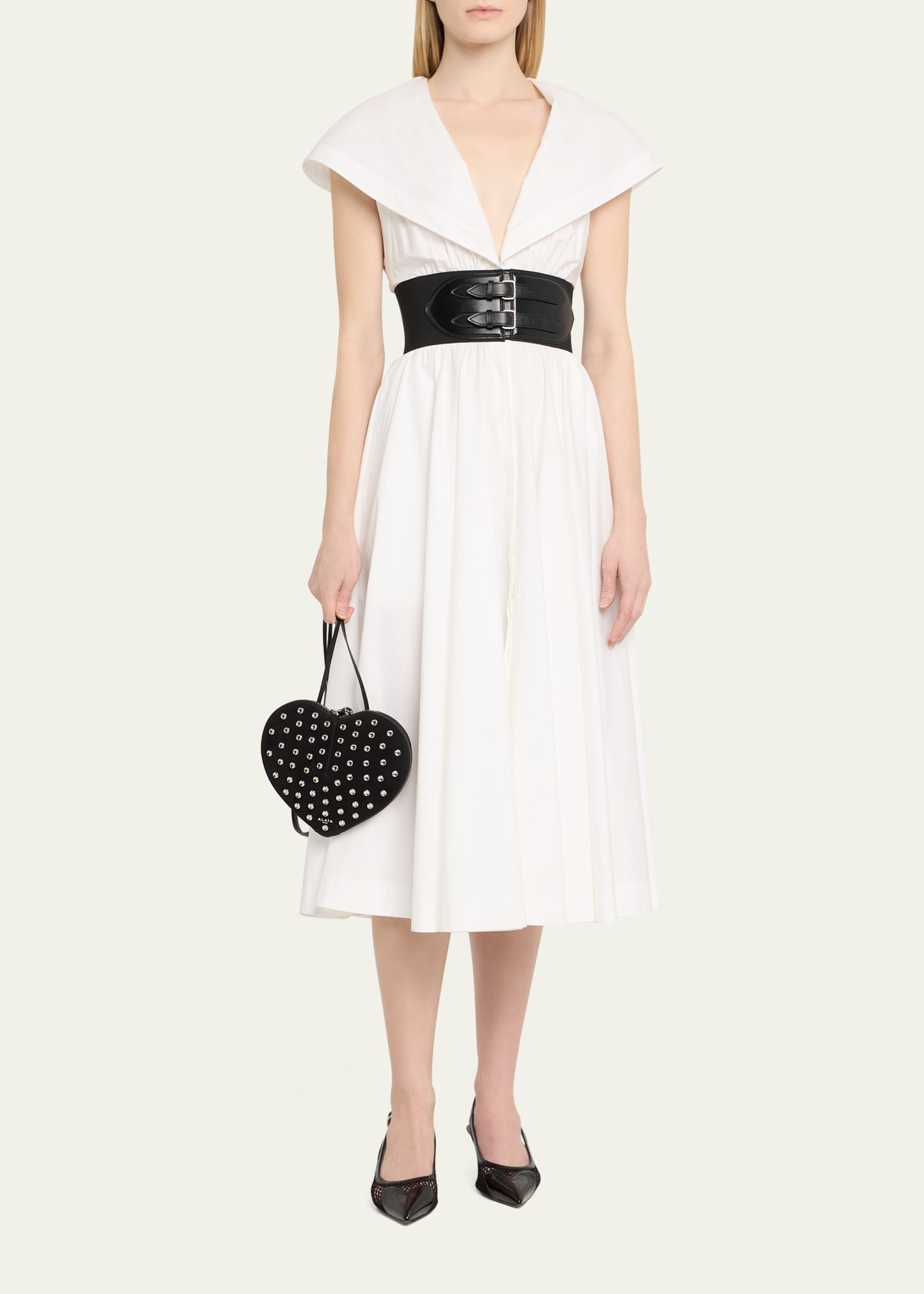 Le Coeur Studded Goatskin Crossbody Bag - 6